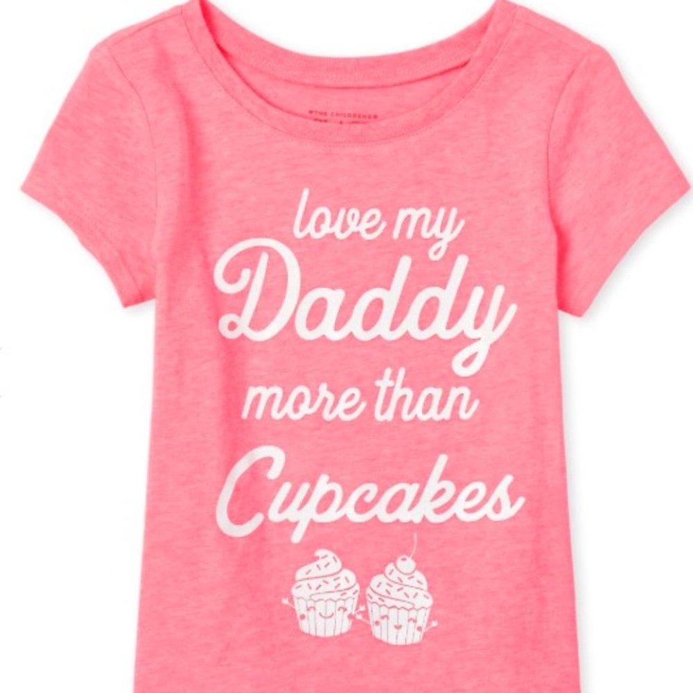 Toddler Girls "Love my Daddy more than Cupcakes"
